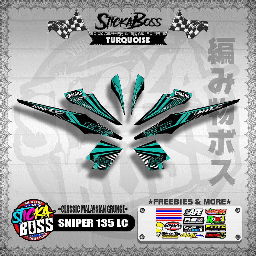 SNIPER 135 LC DECALS ( CLASSIC MALAYSIAN GRUNGE )【WITH FREEBIES】