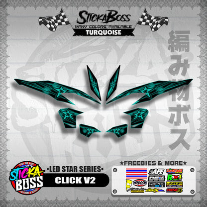 CLICK V2 DECALS ( LED STAR SERIES )【WITH FREEBIES】