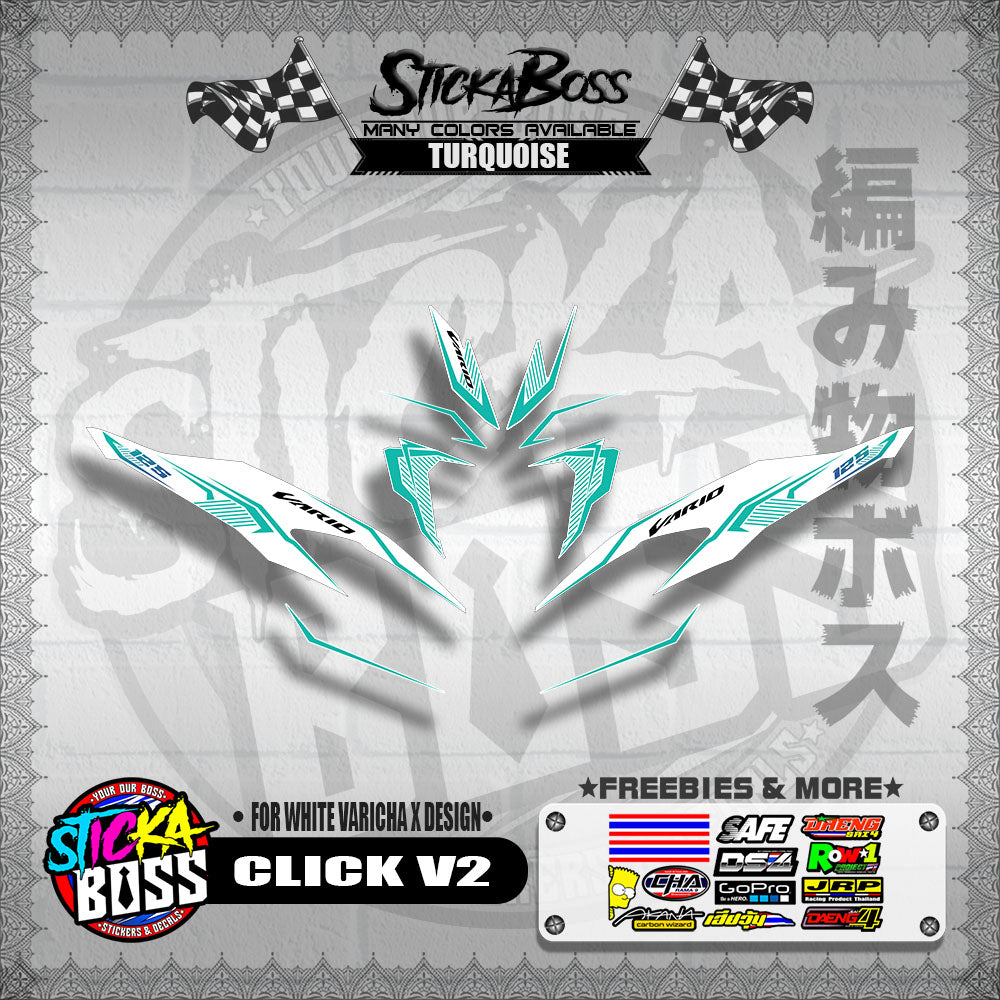 CLICK V2 DECALS ( FOR WHITE VARICHA X DESIGN )【WITH FREEBIES】