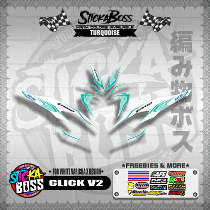 CLICK V2 DECALS ( FOR WHITE VARICHA X DESIGN )【WITH FREEBIES】