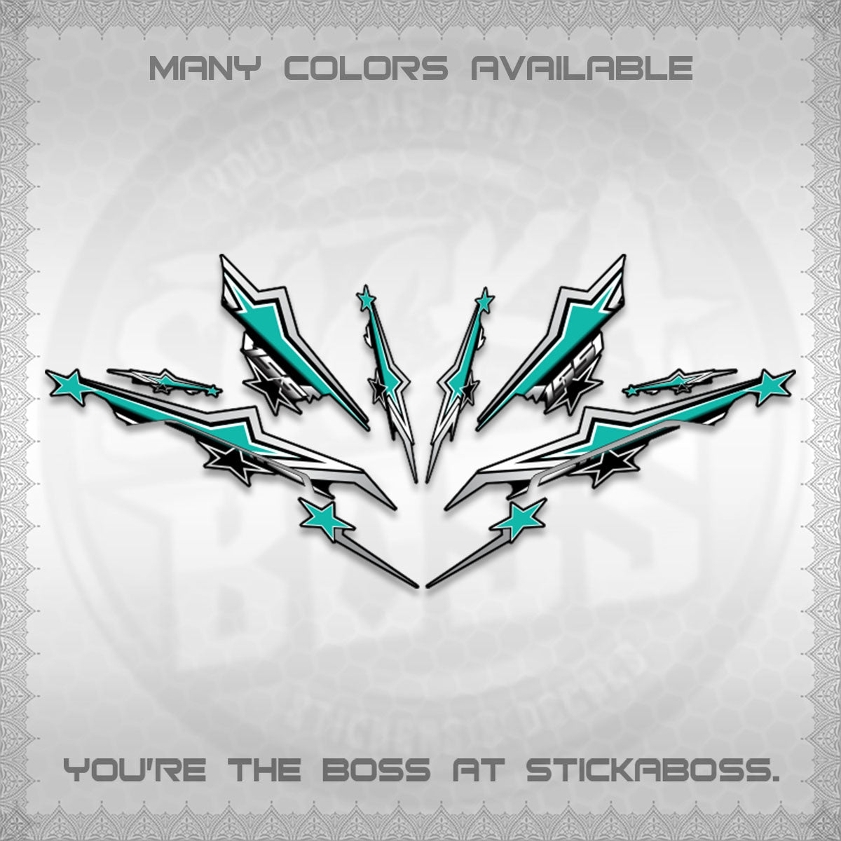 AEROX 155 V3 INDO DECALS (ALPHA TURBO 0004)STICKER DECALS By STICKABOSS