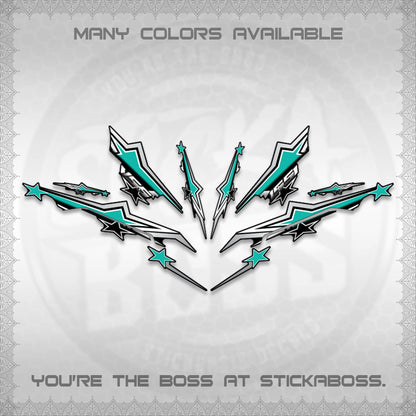 AEROX 155 V3 INDO DECALS (ALPHA TURBO 0004)STICKER DECALS By STICKABOSS