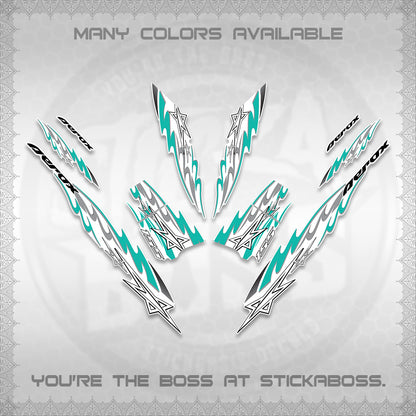 AEROX V2 INDO FOR WHITE DECALS (2026 STAR 0001 MOTIF) STICKER KITS By STICKABOSS