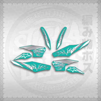 STICKER DECALS for CLICK 125 V2 (CV2VALEKYSH) By STICKABOSS (SOFIE LAMINATED WATERPROOF)