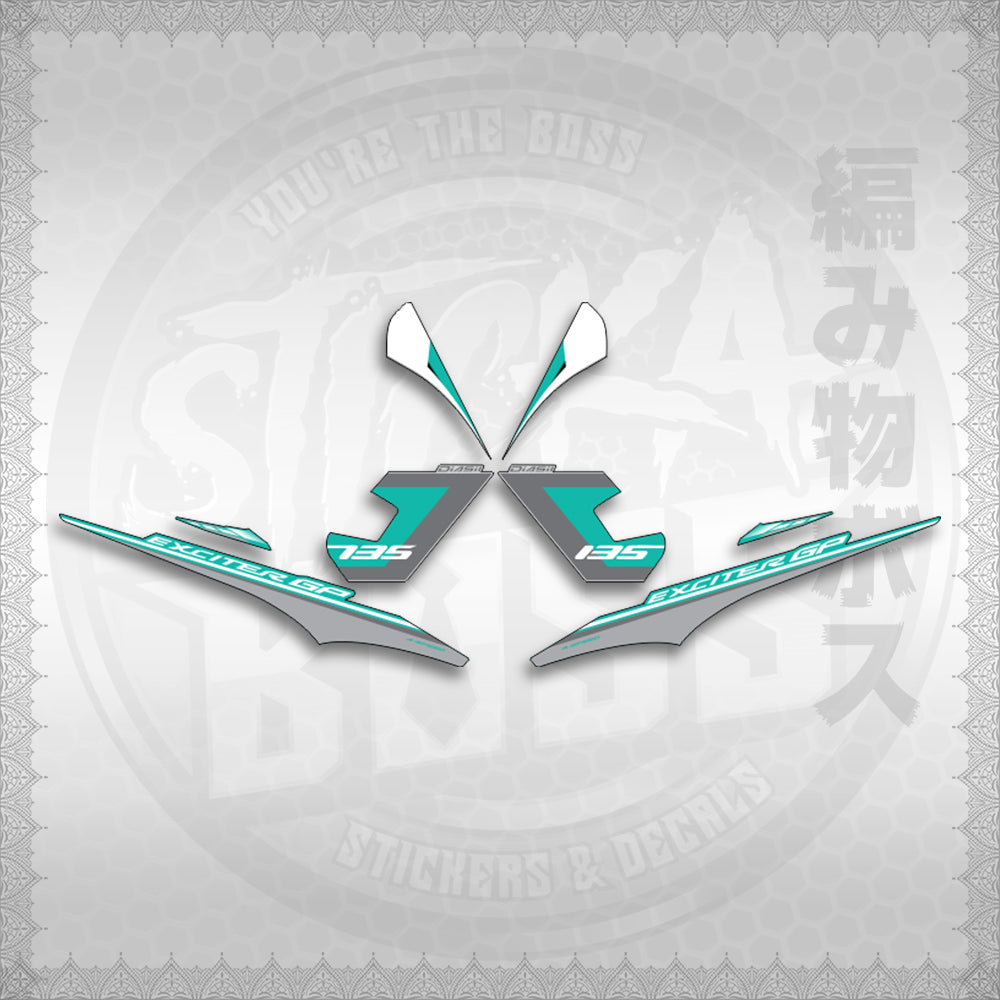 STICKER DECALS for SNIPER 135 MX(S13525EXGP)By STICKABOSS (SOFIE LAMINATED WATERPROOF)