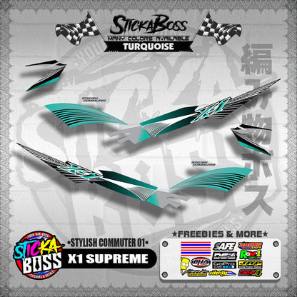 X1 SUPREME DECALS ( STYLISH COMMUTER 01 )【WITH FREEBIES】