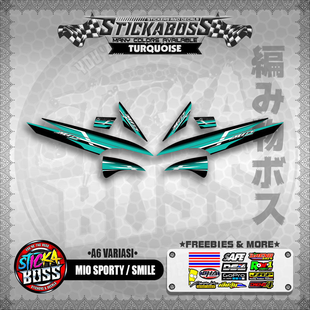 MIO SPORTY / SMILE INDO STICKER DECALS ( A6 VARIASI )【WITH FREEBIES】