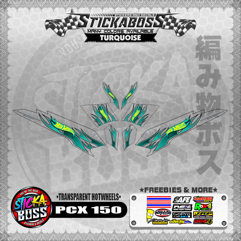 【PREMIUM UV PRINT】TRANSPARENT PCX 150 DECALS ( HOTWHEELS )【WITH FREEBIES】
