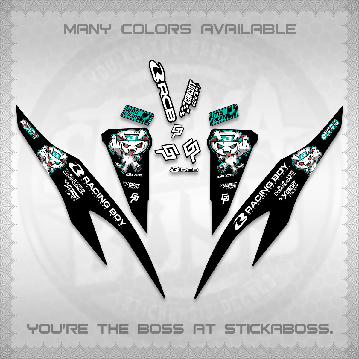 CLICK V2 DECALS (2026 RACE ZOMBIE DESIGN)STICKER DECALS By STICKABOSS