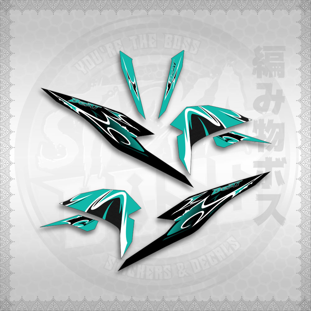 STICKER DECALS for BEAT FI V3 (BV325LENEMOHO) By STICKABOSS (SOFIE LAMINATED WATERPROOF)