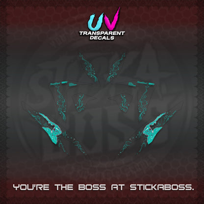 CLICK V2 UV TRANSPARENT DECALS (2026 2F2F SWIRL DESIGN) STICKER KITS BY STICKABOSS