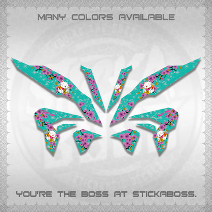 CLICK 125 V3 DECALS (LUCKY CAT SAKURA)STICKER DECALS By STICKABOSS