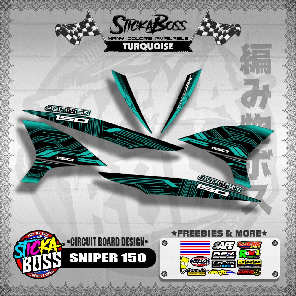 SNIPER 150 DECALS ( CIRCUIT BOARD DESIGN )【WITH FREEBIES】