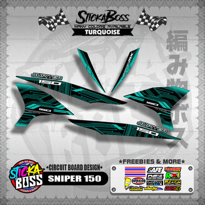 SNIPER 150 DECALS ( CIRCUIT BOARD DESIGN )【WITH FREEBIES】