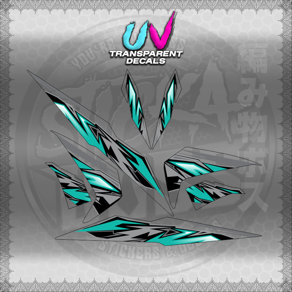 TRANSPARENT BEAT 110 V2 INDO-MALAY CONCEPT (STRIPING MOTIF DESIGN) STICKER DECALS for STICKABOSS