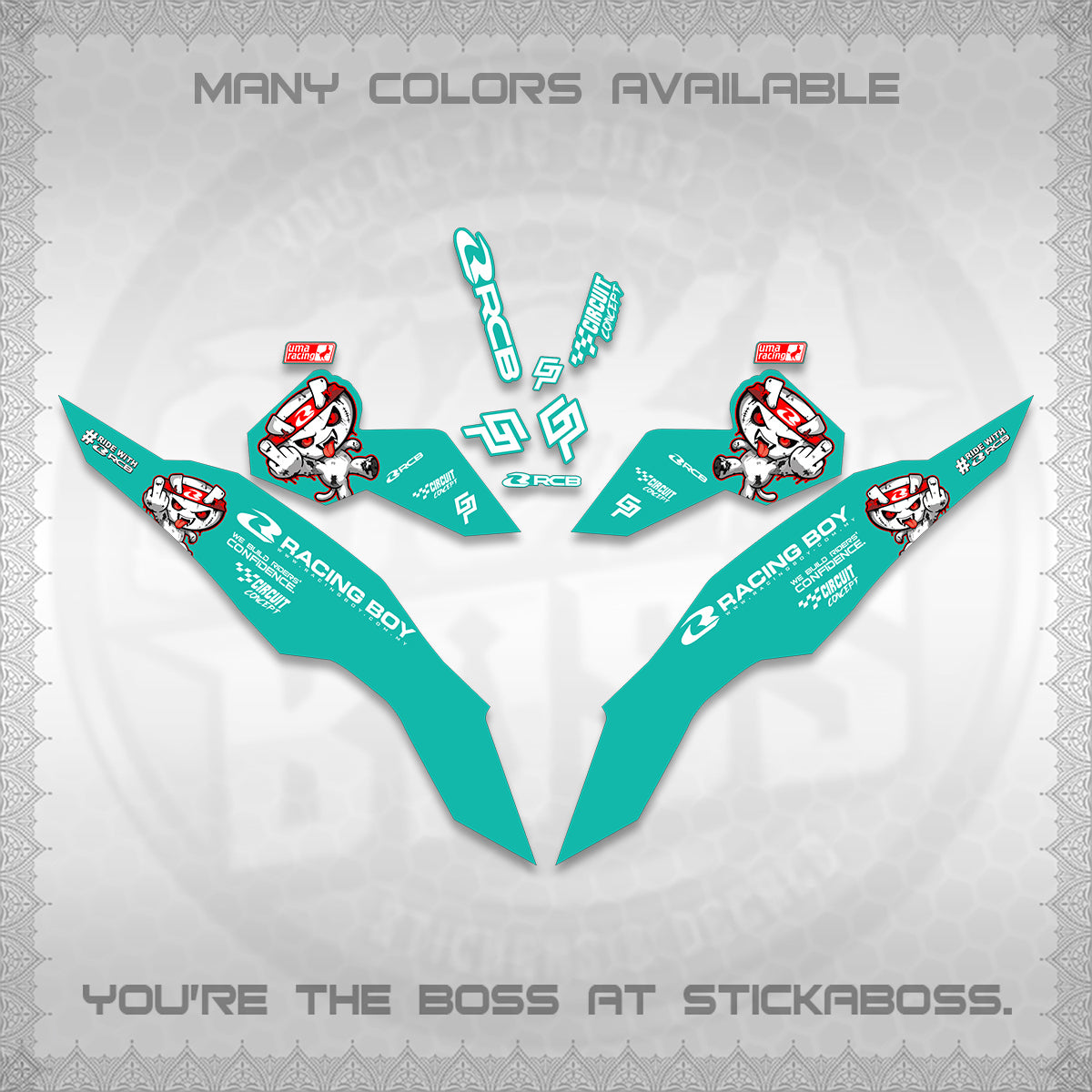 CLICK V3 DECALS (2026 RACE ZOMBIE DESIGN)STICKER DECALS By STICKABOSS