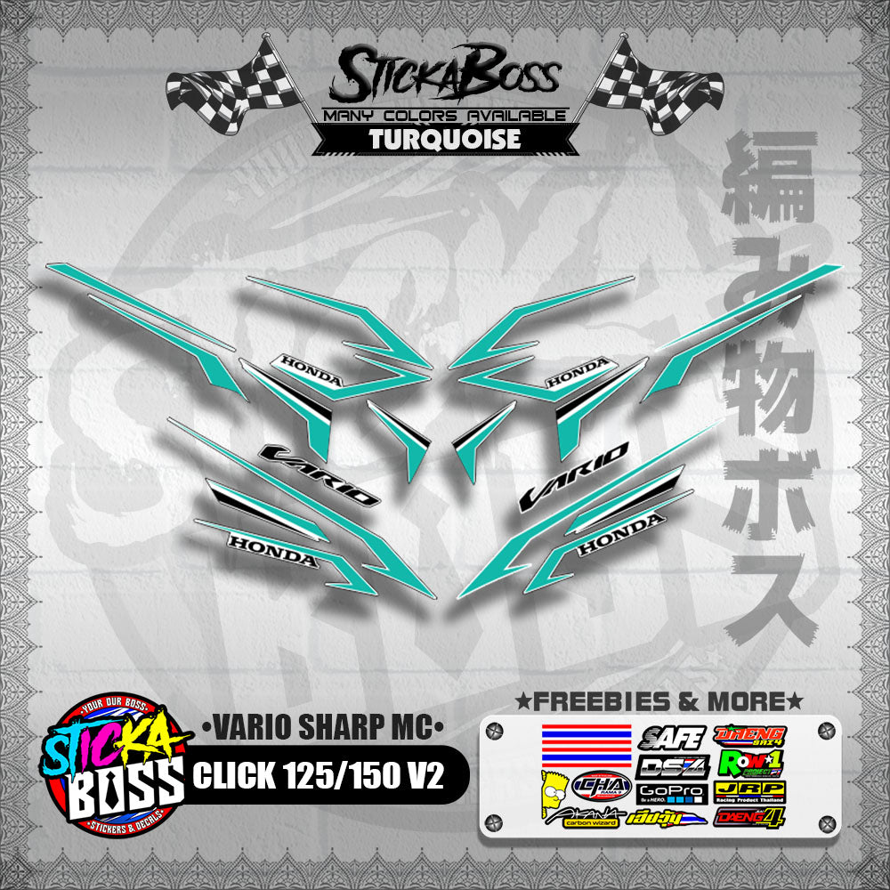 CLICK 125 / 150 V2 DECALS ( VARIO SHARP MC )【WITH FREEBIES】