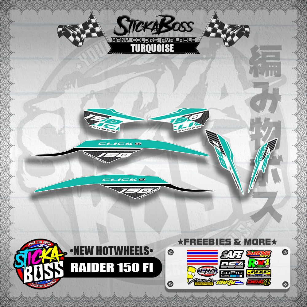 CLICK 150 V2 DECALS FOR WHITE ( NEW CUSTOM STRIPPING GAME CHANGER )【WITH FREEBIES】