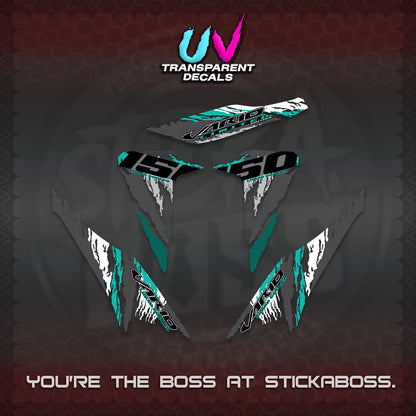 CLICK 150 V2 VARIO UV TRANSPARENT DECALS (2022 SPECIAL SPLASH DESIGN) STICKER KITS BY STICKABOSS