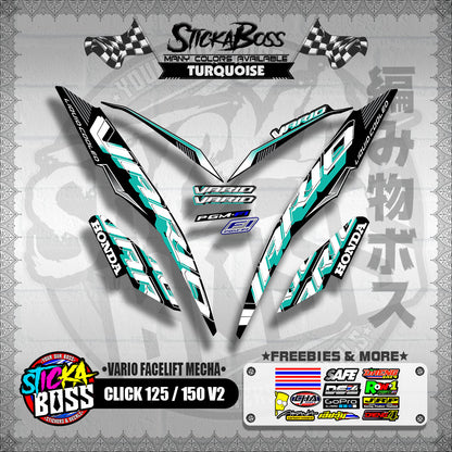 CLICK 125 / 150 V2 DECALS ( VARIO FACELIFT MECHA )【WITH FREEBIES】