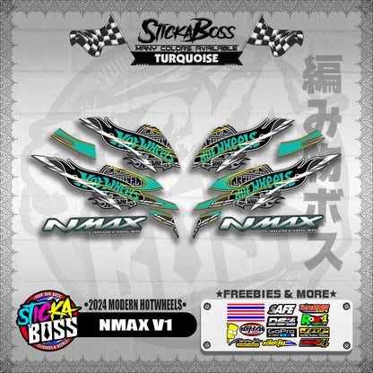 NMAX V1 DECALS ( 2024 MODERN HOTWHEELS )【WITH FREEBIES】