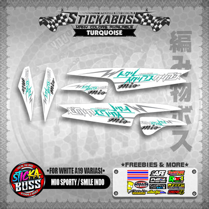 MIO SPORTY / SMILE INDO STICKER DECALS ( FOR WHITE A19 VARIASI )【WITH FREEBIES】