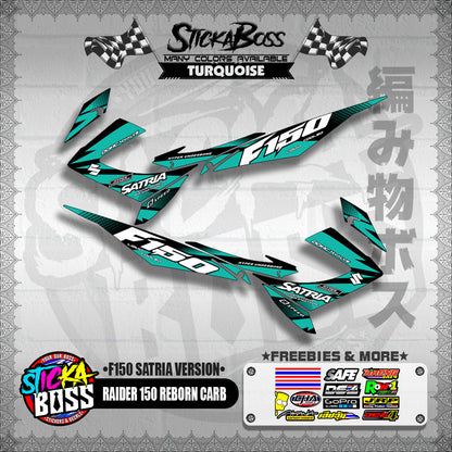 RAIDER 150 REBORN CARB DECALS ( F150 SATRIA VERSION )【WITH FREEBIES】