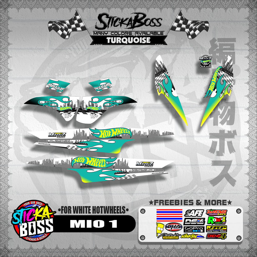MIO 1 DECALS ( FOR WHITE HOTWHEELS )【WITH FREEBIES】