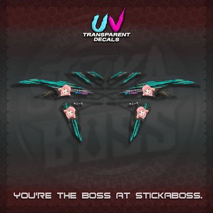 CLICK V2  UV TRANSPARENT DECALS (ANYA JAPAN NEW)STICKER DECALS By STICKABOSS