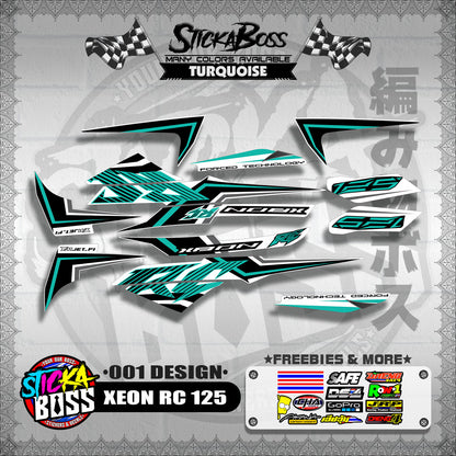 XEON RC 125 STOCK DECALS ( 001 DESIGN )【WITH FREEBIES】
