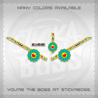 GIORNO 125 DECALS (MURAKAMI FLOWER DESIGN) STICKER DECALS BY STICKABOSS