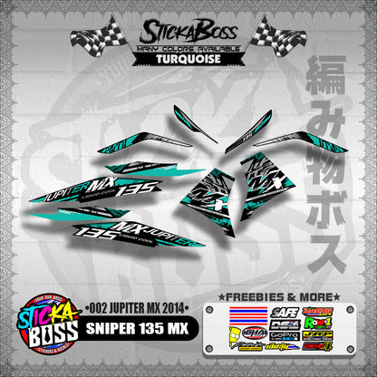 SNIPER 135 MX DECALS ( 002 JUPITER MX 2014 )【WITH FREEBIES】