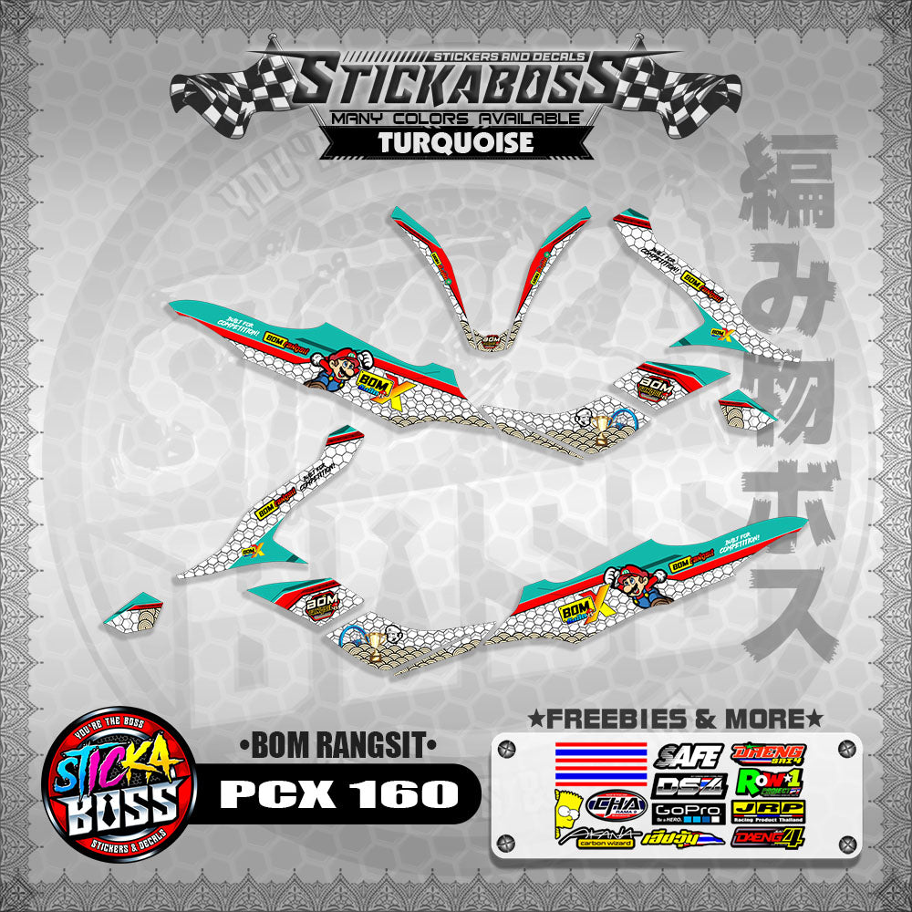 PCX 160 STICKER DECALS (BOM RANGSIT)【WITH FREEBIES】