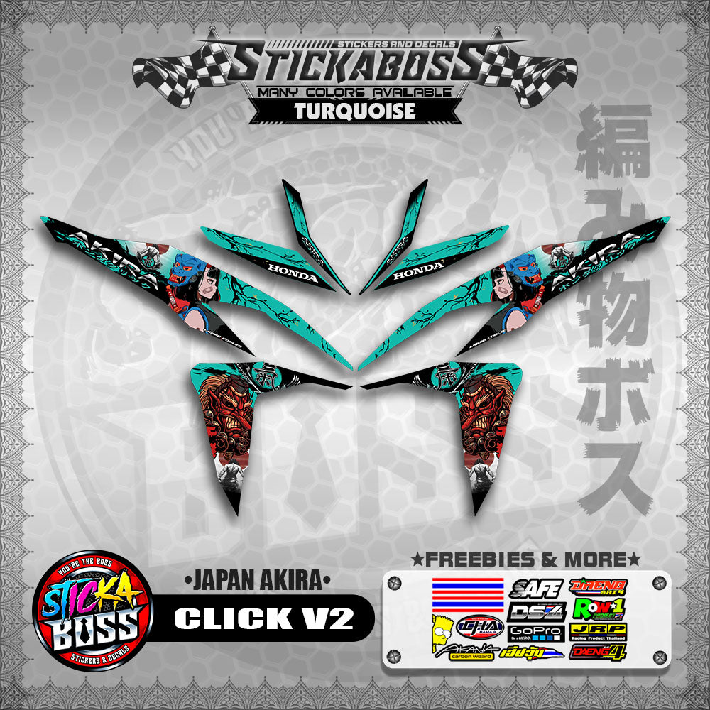CLICK V2 STICKER DECALS ( JAPAN AKIRA )【WITH FREEBIES】