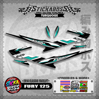 FURY 125 STICKER DECALS ( 2014 CLASSIC FACELIFT )【WITH FREEBIES】