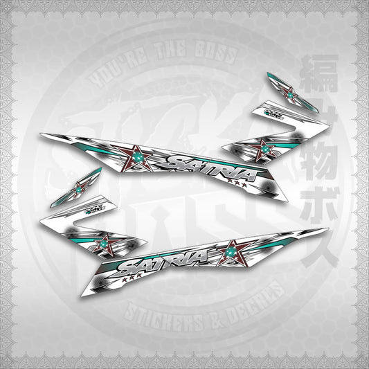 STICKER DECALS for RAIDER 150 FI FOR WHITE (RFISASTSE) By STICKABOSS (SOFIE LAMINATED WATERPROOF)