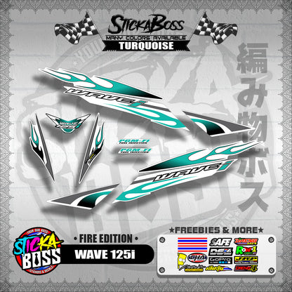 WAVE 125i DECALS ( FIRE EDITION )【WITH FREEBIES】
