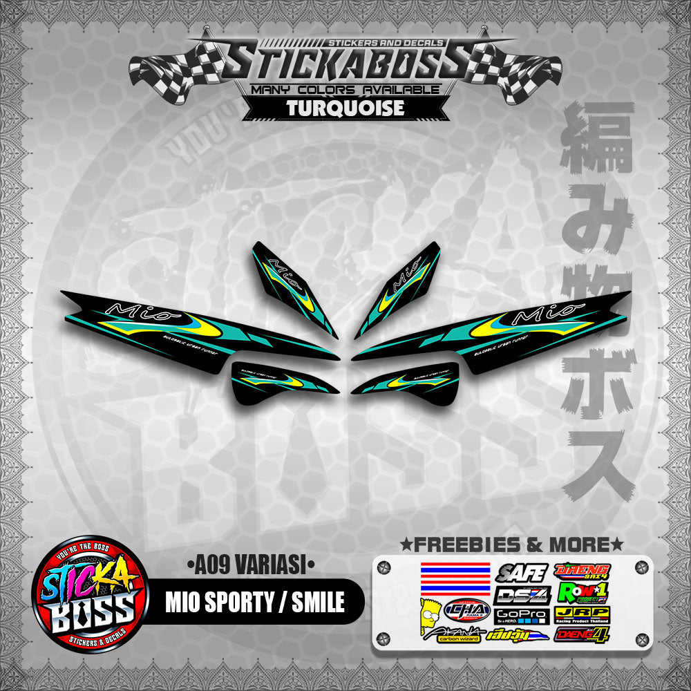 MIO SPORTY  SMILE INDO STICKER DECALS ( A9 VARIASI )【WITH FREEBIES】