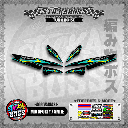 MIO SPORTY  SMILE INDO STICKER DECALS ( A9 VARIASI )【WITH FREEBIES】