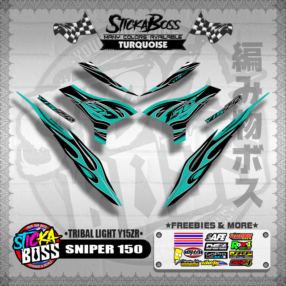 SNIPER 150 DECALS ( TRIBAL LIGHT Y15ZR )[ PREMIUM GLOSSY LAMINATED ]【WITH FREEBIES】