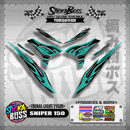 SNIPER 150 DECALS ( TRIBAL LIGHT Y15ZR )[ PREMIUM GLOSSY LAMINATED ]【WITH FREEBIES】