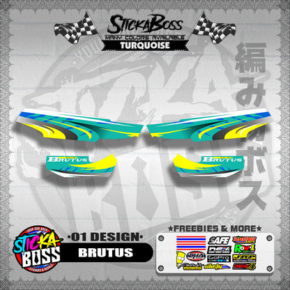 KAWASAKI BRUTUS STOCK DECALS ( 01 DESIGN )【WITH FREEBIES】