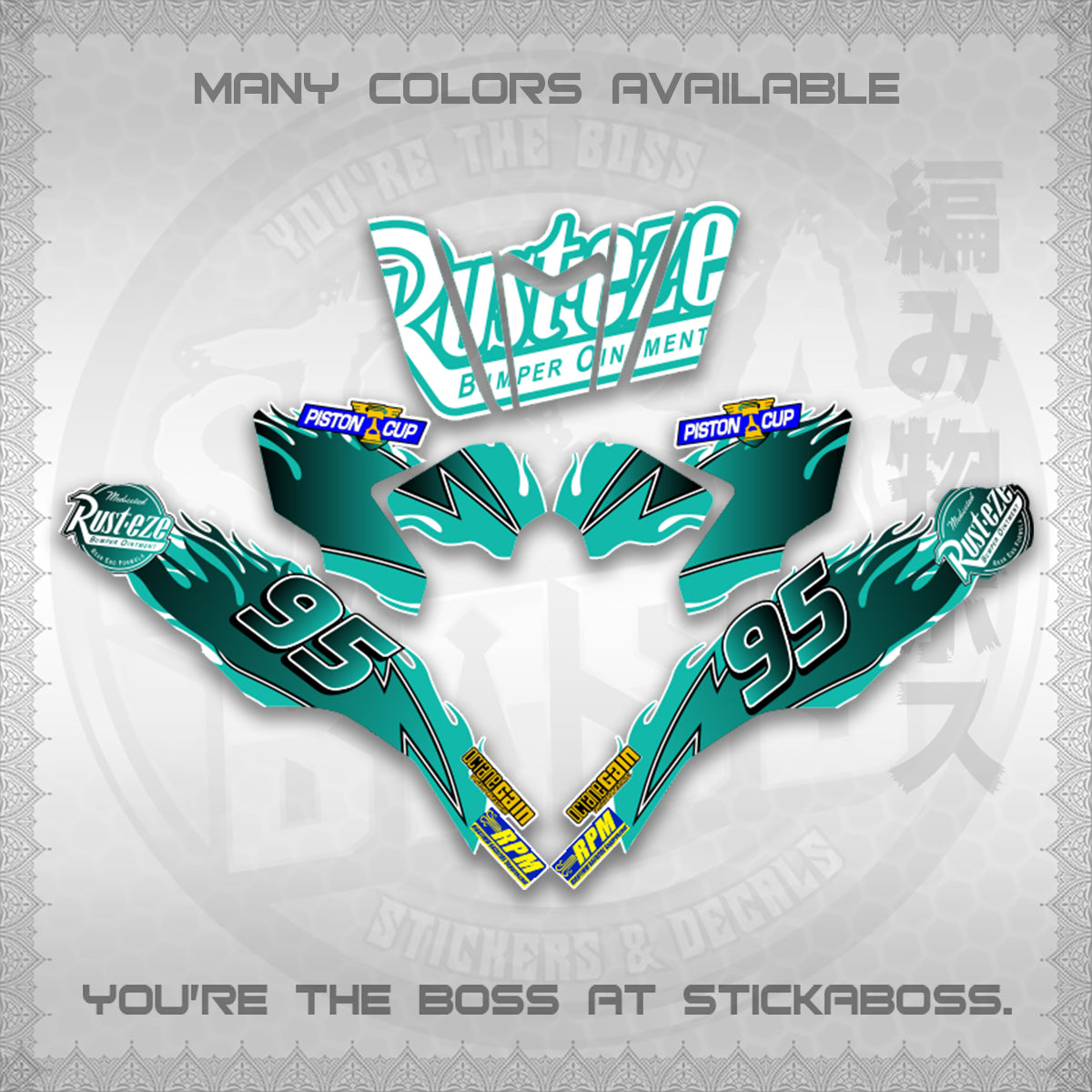 CLICK 125 V3 ( FOR WHITE LIGHTING MCQUEEN DESIGN ) STICKER DECALS By STICKABOSS