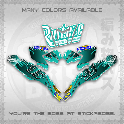 CLICK 125 V3 ( FOR WHITE LIGHTING MCQUEEN DESIGN ) STICKER DECALS By STICKABOSS