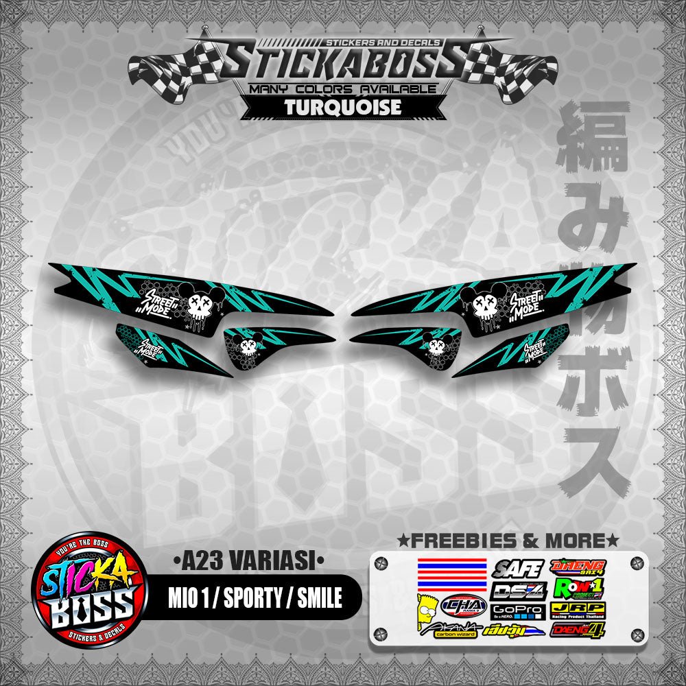 MIO 1 / SPORTY / SMILE INDO STICKER DECALS (A23 VARIASI)【WITH FREEBIES】