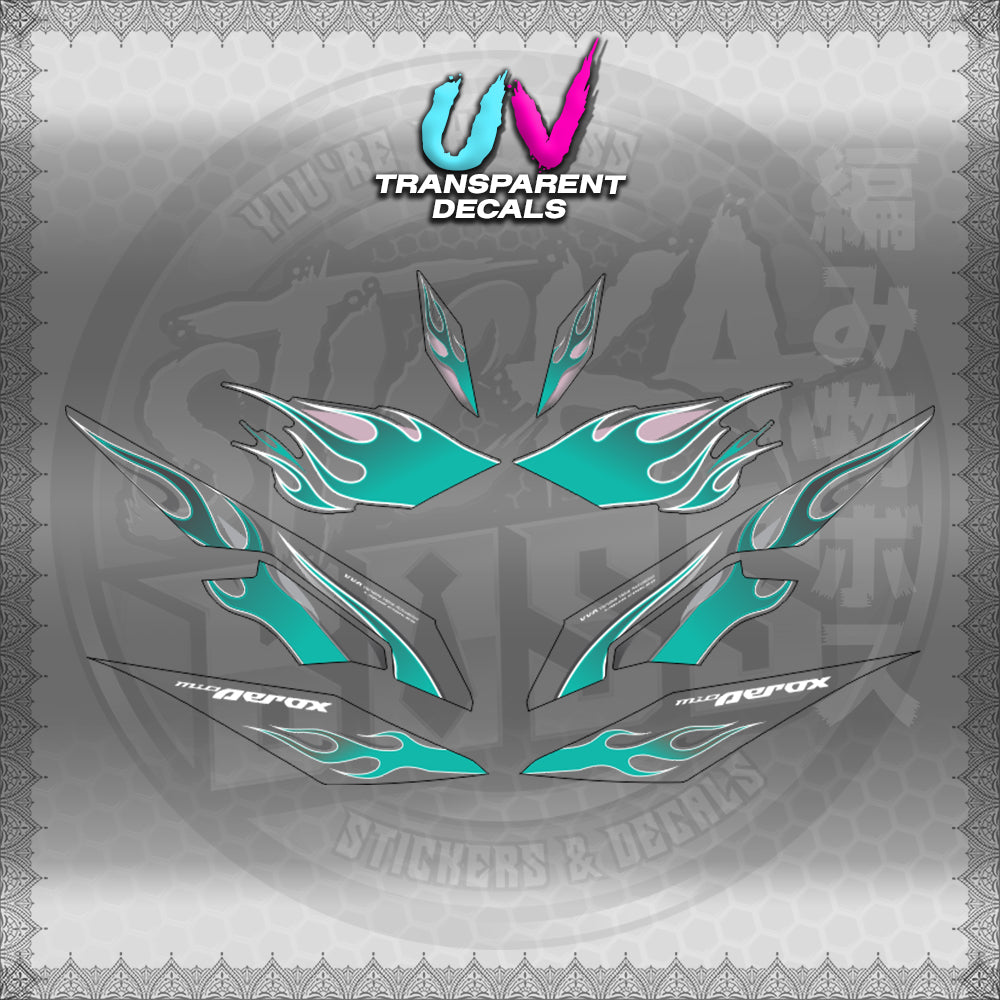 【PREMIUM UV PRINT】TRANSPARENT AEROX V3 ALPHA TURBO (AV3LEFIMO) 【WITH FREEBIES】