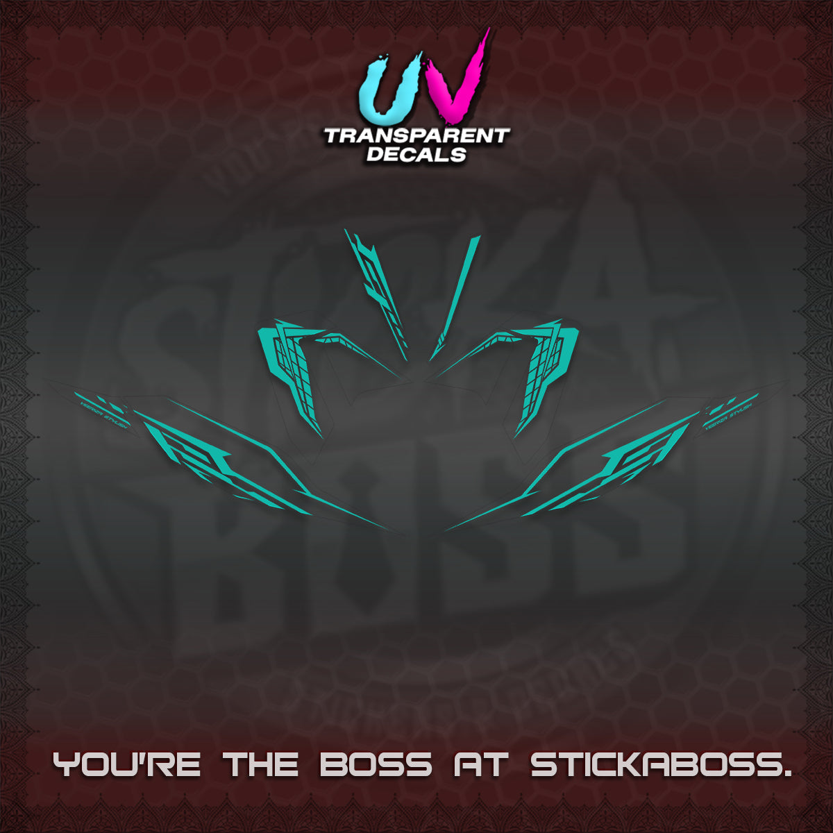 CLICK 125 V4 UV TRANSPARENT DECALS (2026 VEERIZA STYLISH DESIGN) STICKER DECALS By STICKABOSS
