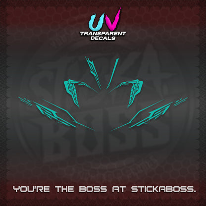 CLICK 125 V4 UV TRANSPARENT DECALS (2026 VEERIZA STYLISH DESIGN) STICKER DECALS By STICKABOSS