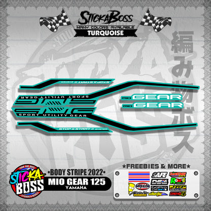 MIO GEAR 125 DECALS ( BODY STRIPE 2022 )【WITH FREEBIES】