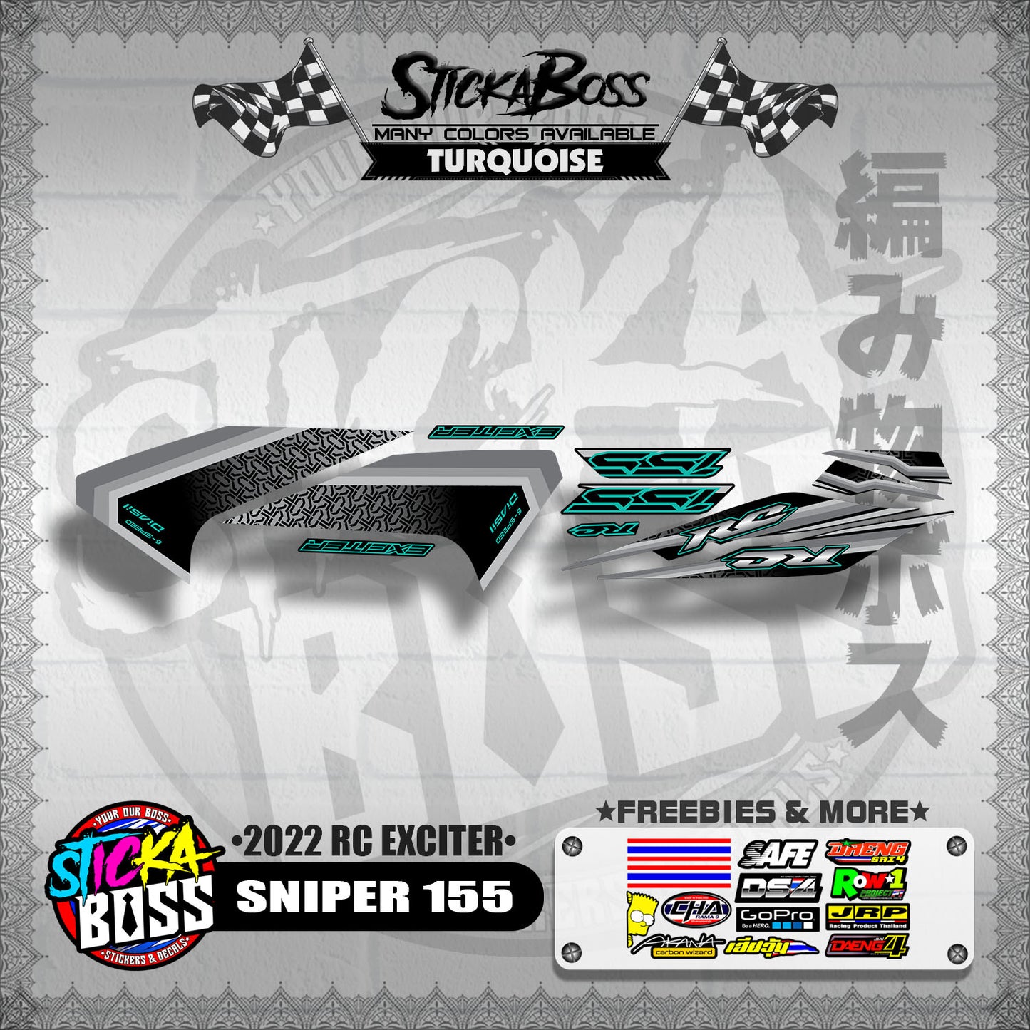 SNIPER 155 DECALS ( 2022 RC EXCITER )【WITH FREEBIES】